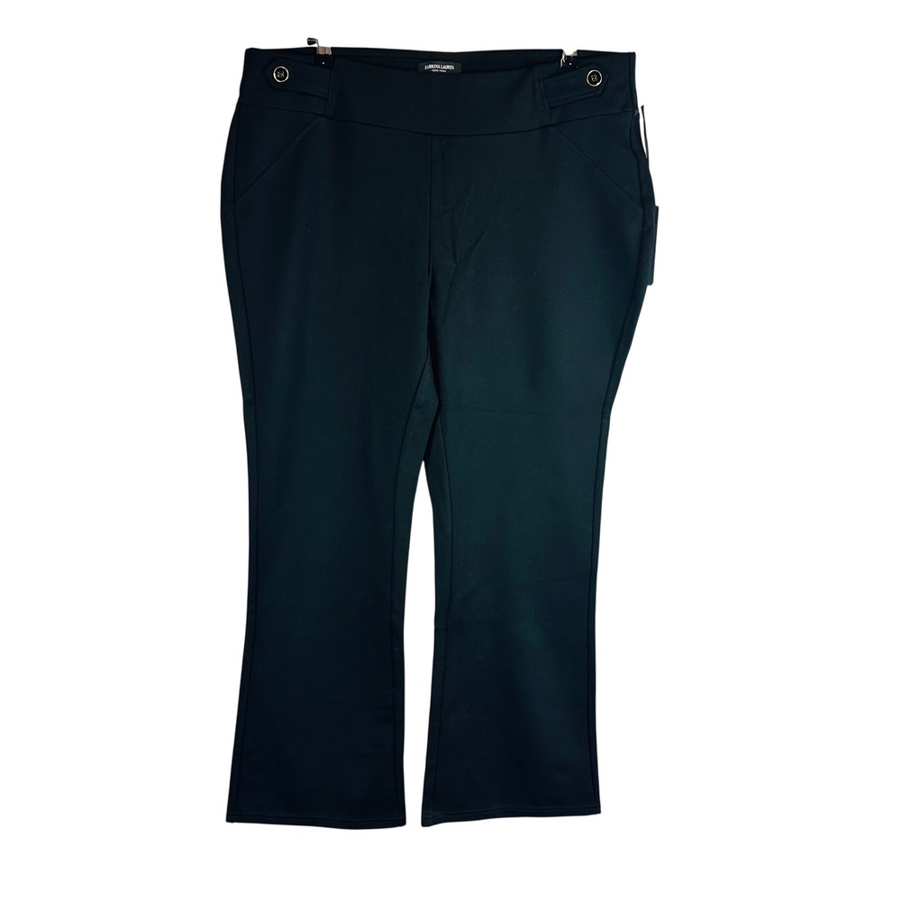 New Sabrina Lauren Womans 2X Pull On Pants Comfort Back Bootcut NWT